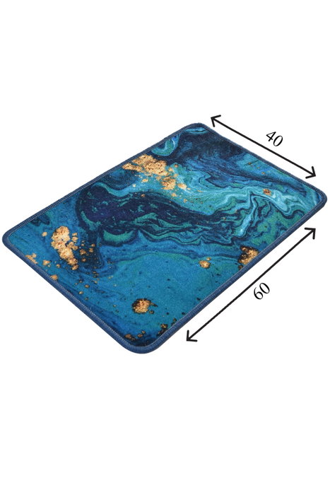 Mijölnir Marbling Alfombrilla de Baño 40 x 60 cm, 100% Poliéster, Antideslizante y Antialérgica para un Máximo Confort y Seguridad en el Hogar